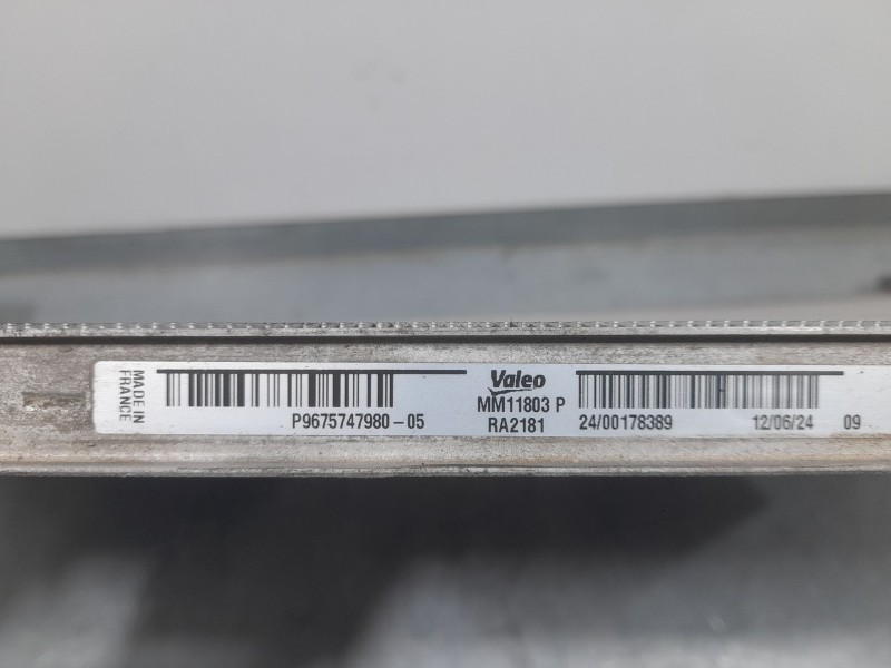 Recambio de radiador agua para citroën berlingo furgoneta/monovolumen (k9) 1.5 bluehdi 100 referencia OEM IAM P967574798005 VALE