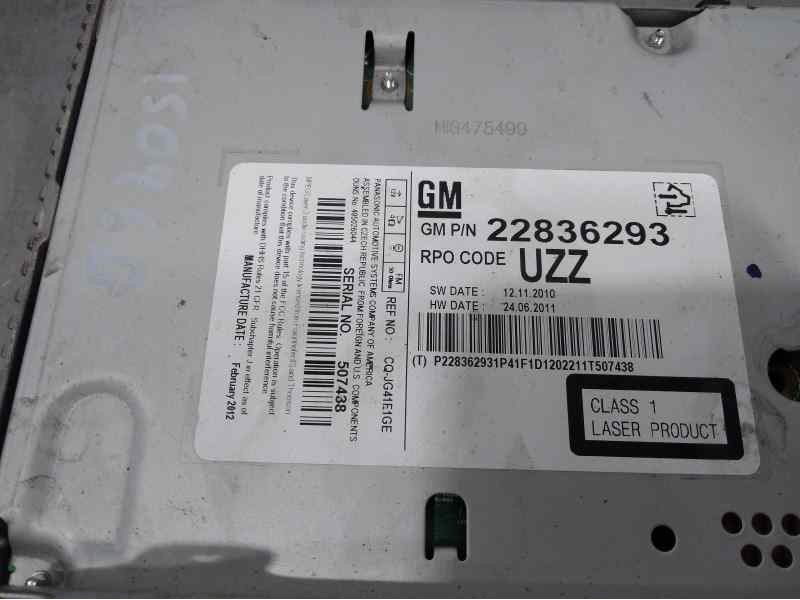 Recambio de sistema audio / radio cd para opel zafira tourer edition referencia OEM IAM 22836293  