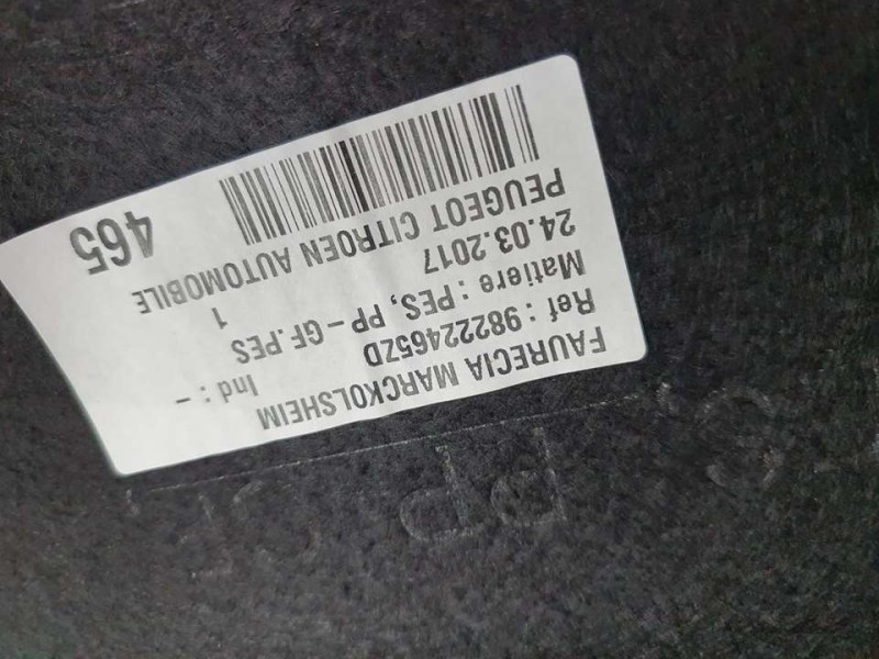 Recambio de bandeja trasera para peugeot 308 style referencia OEM IAM 98222465ZD  