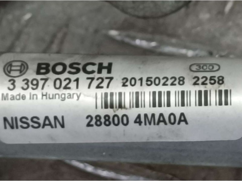 Recambio de motor limpia delantero para nissan pulsar (c13) acenta referencia OEM IAM 288004MA0A 3397021757 BOSCH