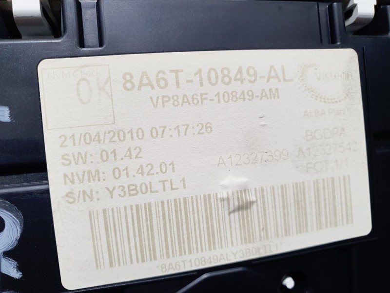 Recambio de cuadro instrumentos para ford fiesta (cb1) ambiente referencia OEM IAM 8A6T10849  