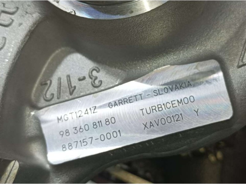 Recambio de turbocompresor para citroën c3 1.2 12v e-thp referencia OEM IAM 9836081180 8871570001 GARRETT