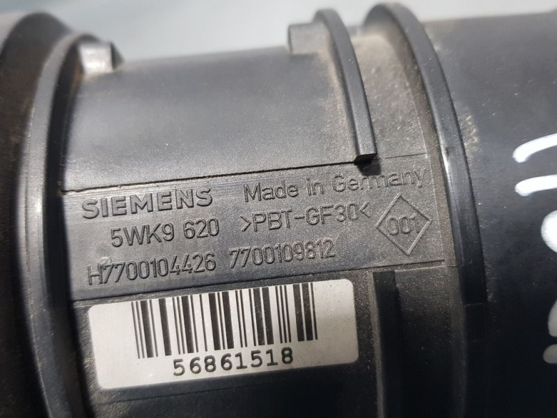 Recambio de caudalimetro para renault megane ii berlina 5p confort authentique referencia OEM IAM 7700104426 5WK9620 SIEMENS