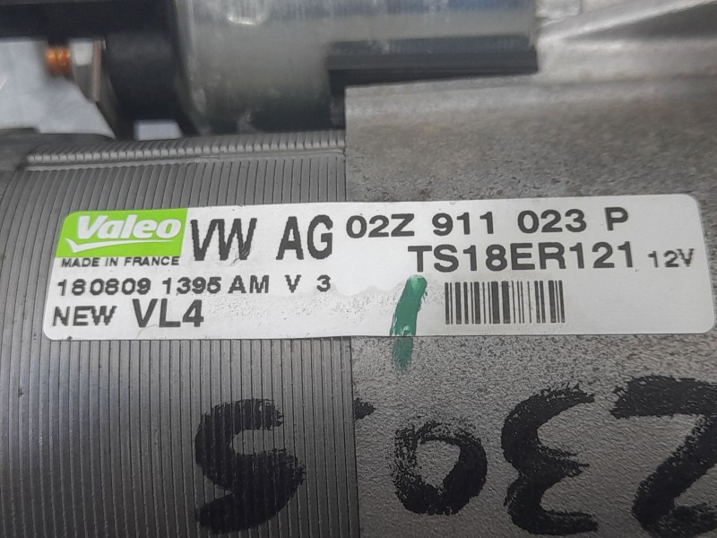 Recambio de motor arranque para volkswagen golf vi (5k1) 1.6 tdi referencia OEM IAM 02Z911023P TS18ER121 VALEO