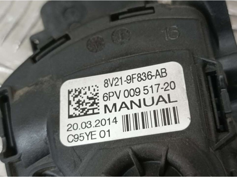 Recambio de potenciometro pedal para ford fiesta (ccn) ambiente referencia OEM IAM 8V219F836AB  