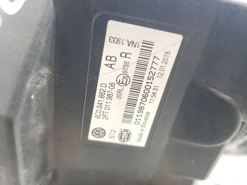 Recambio de faro antiniebla derecho para volkswagen polo v (6r1, 6c1) 1.0 referencia OEM IAM 6C0941662D HELLA 2PT01198706