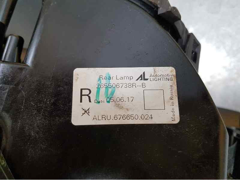 Recambio de piloto trasero derecho para renault captur zen referencia OEM IAM 265506738R SUCIO POR DENTRO, RAJADO EXTERIOR , INU