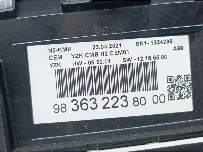 Recambio de cuadro instrumentos para citroën c3 aircross bluehdi 110 s&s eat6 shine referencia OEM IAM 9836322380  