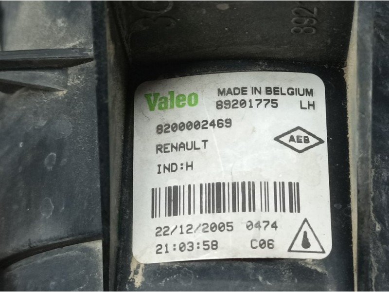 Recambio de faro antiniebla derecho para renault laguna ii (bg0) dynamique referencia OEM IAM 8200002469 89201775 VALEO