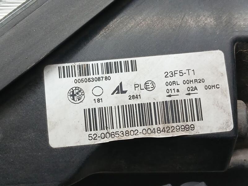 Recambio de faro derecho para alfa romeo giulietta (191) distinctive referencia OEM IAM 505308780  23F5T1