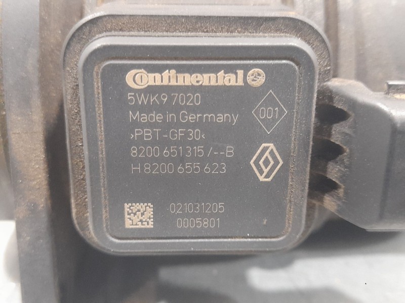 Recambio de caudalimetro para nissan qashqai i (j10, nj10) 1.5 dci referencia OEM IAM 8200651315B 5WK97020 CONTINENTAL