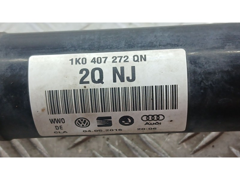 Recambio de transmision delantera derecha para seat leon (5f1) 1.6 tdi referencia OEM IAM 1K0407272QN  