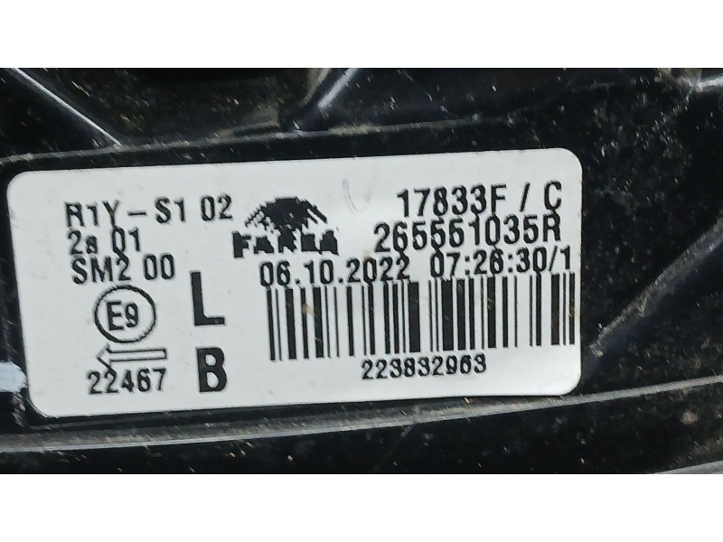 Recambio de piloto trasero izquierdo exterior para renault clio v (b7_) 1.0 lpg (b7mt) referencia OEM IAM 265551035R ROZADO 1783
