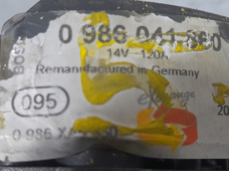 Recambio de alternador para audi a3 (8l1) 1.9 tdi referencia OEM IAM 0986041860  BOSCH