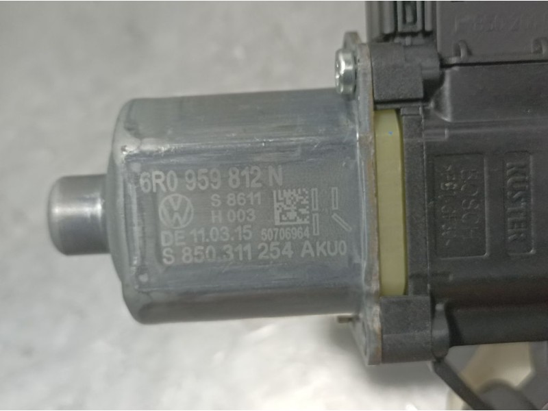 Recambio de elevalunas trasero derecho para volkswagen polo (6r1) 5 puertas referencia OEM IAM 6R0959812N  ELECTRICO 5 PINS