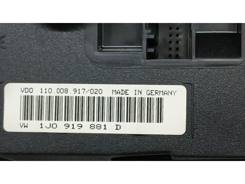 Recambio de cuadro instrumentos para volkswagen golf iv (1j1) 1.9 tdi referencia OEM IAM 1J0919881D VDO 110008917020
