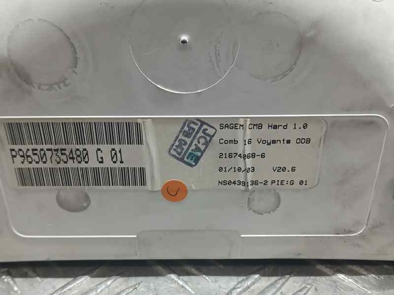 Recambio de cuadro instrumentos para citroën c2 sx referencia OEM IAM 9650735480 2167400686 SAGEM