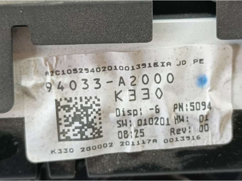 Recambio de cuadro instrumentos para kia ceed business referencia OEM IAM 94033A2000 A2C1052540201 