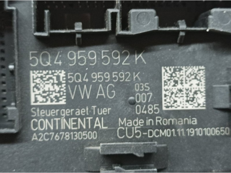 Recambio de modulo electronico para volkswagen crafter kasten (sy) furgón 35 bl ta fwd referencia OEM IAM 5Q4959582K A2C76781305