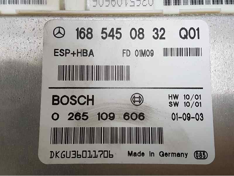 Recambio de centralita abs para mercedes-benz clase a (w168) 140 (168.031) referencia OEM IAM 1685450832 0265109606 BOSCH