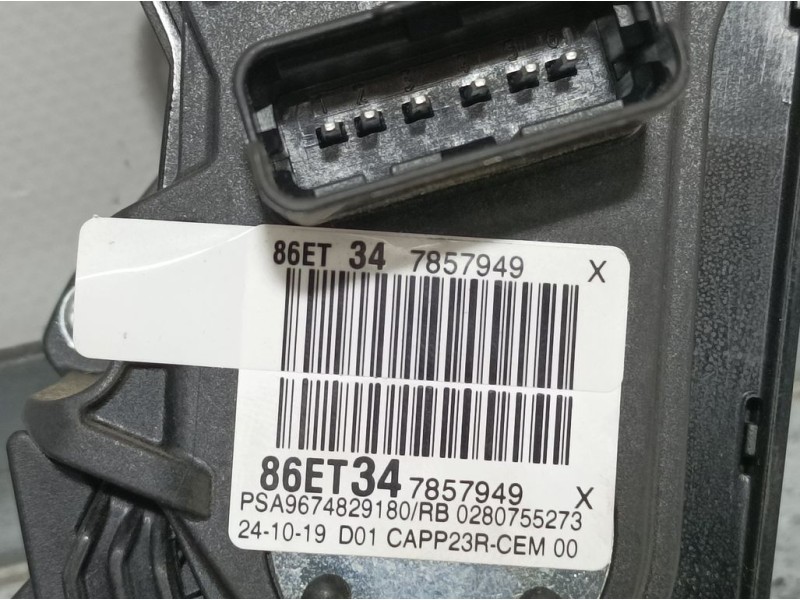 Recambio de potenciometro pedal para ds 7 crossback la premiere referencia OEM IAM PSA9674829180 86ET34 