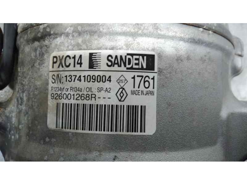 Recambio de compresor aire acondicionado para renault megane iv zen referencia OEM IAM 926001268R  SANDEN