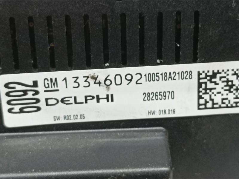 Recambio de mando climatizador para opel astra j lim. cosmo referencia OEM IAM 13346092 28265970 DELPHI