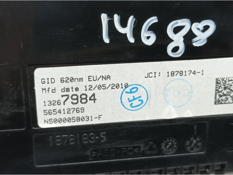 Recambio de pantalla multifuncion para opel astra j lim. cosmo referencia OEM IAM 13267984 565412769 