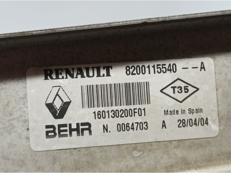 Recambio de intercooler para renault megane ii berlina 5p authentique referencia OEM IAM 8200115540A 160130200F01 BEHR