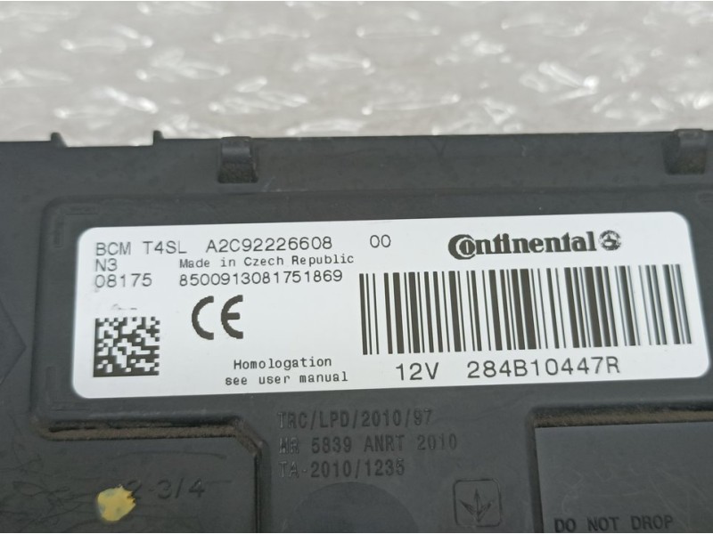Recambio de modulo electronico para dacia sandero comfort referencia OEM IAM 284B10447R A2C92226608 CONTINENTAL