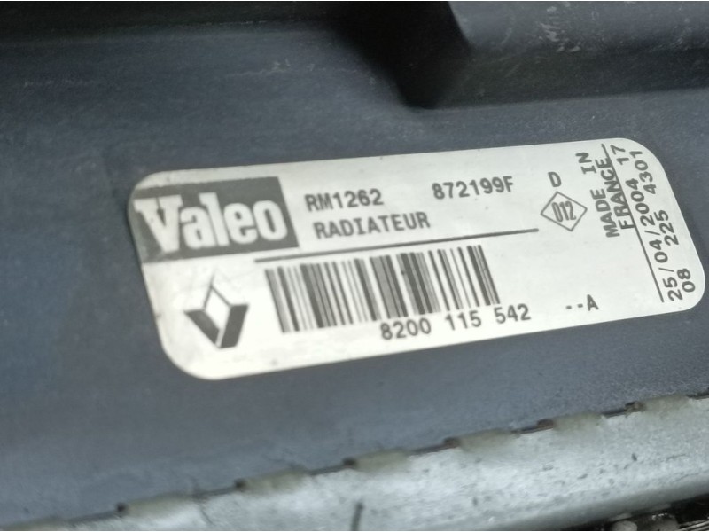 Recambio de radiador agua para renault megane ii berlina 5p authentique referencia OEM IAM 8200115542A 872199F VALEO