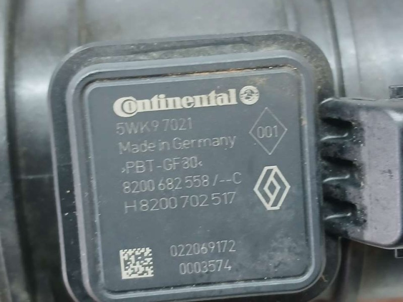 Recambio de caudalimetro para renault clio iv business referencia OEM IAM 8200702517 5WK97021 CONTINENTAL