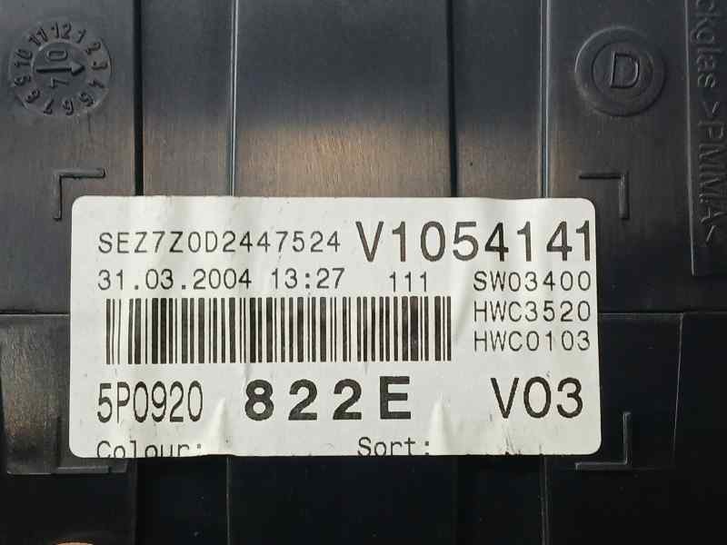 Recambio de cuadro instrumentos para seat altea (5p1) reference referencia OEM IAM 5P0920822E 1100802800033 SIEMENS VDO