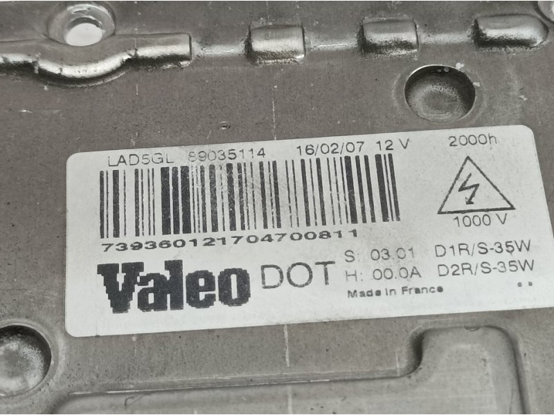 Recambio de centralita faros xenon para citroën c5 berlina attraction referencia OEM IAM 89035114  VALEO LADO IZQ