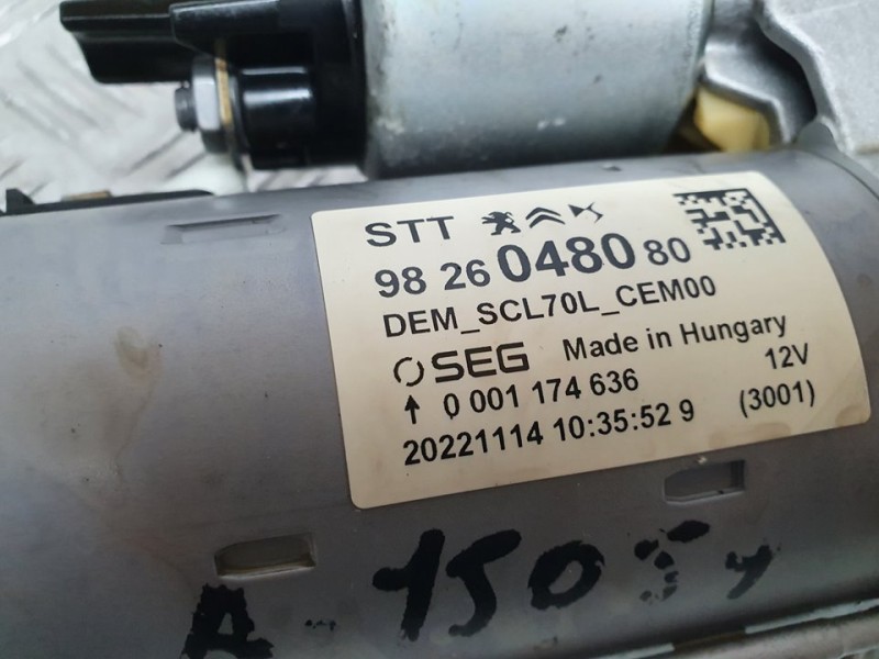 Recambio de motor arranque para peugeot boxer furgón 330 l1h1 pro bluehdi 120 start&stop referencia OEM IAM 9826048080 000117463