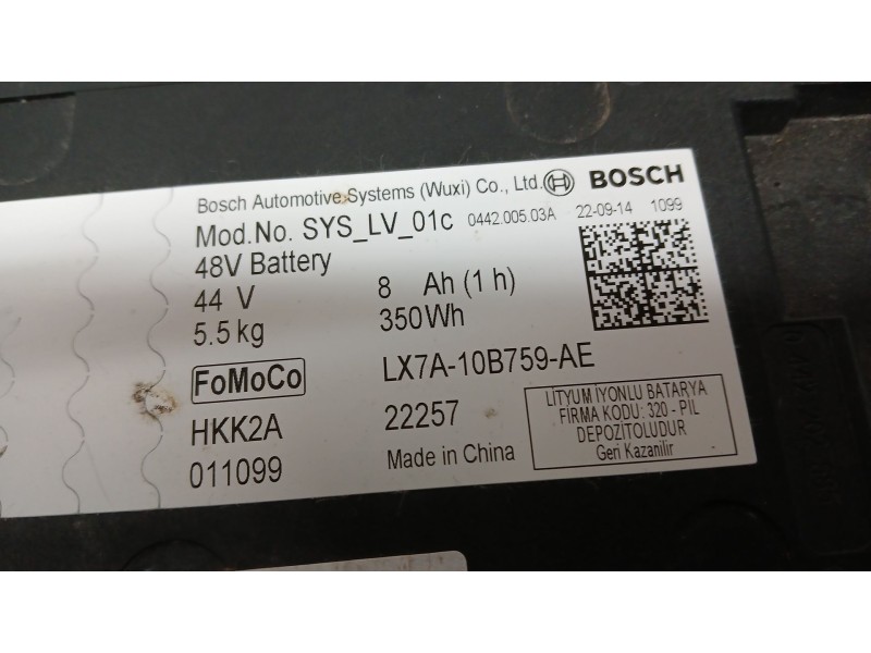 Recambio de bateria para ford focus iv turnier (hp) 1.0 ecoboost mhev referencia OEM IAM LX7A10B759AE BOSCH 044200503A
