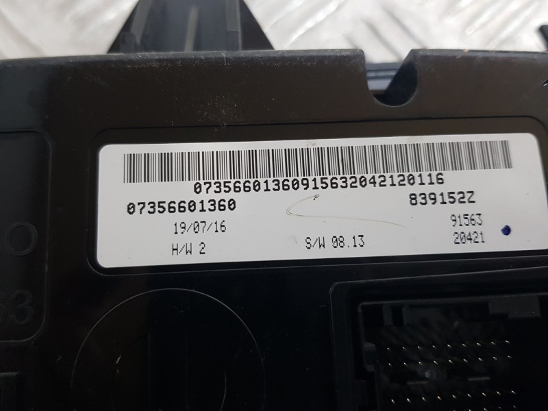 Recambio de mando climatizador para fiat tipo hatchback (356_, 357_) 1.4 (356hxa1b) referencia OEM IAM 7356601360 MOPAR 839152Z