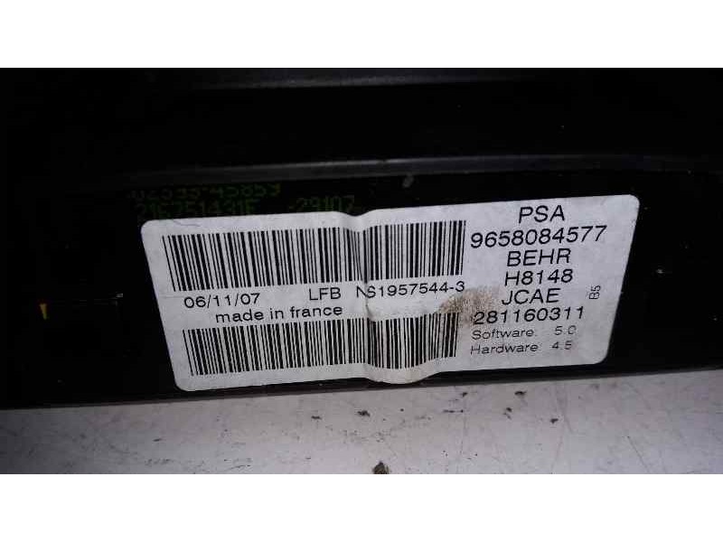 Recambio de mando climatizador para citroën c4 berlina collection referencia OEM IAM 281160311 9658084577 BEHR
