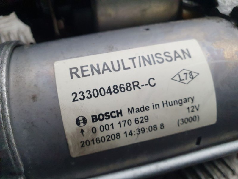 Recambio de motor arranque para renault megane iv berlina 5p zen referencia OEM IAM 233004868R 0001170629 BOSCH