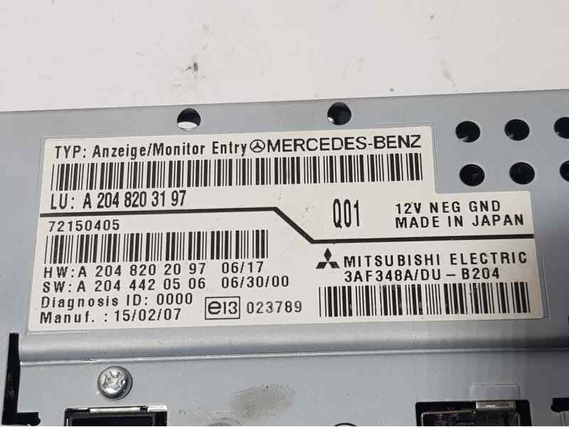 Recambio de pantalla multifuncion para mercedes-benz clase c (w204) berlina c 280 (204.054) referencia OEM IAM A2048203197 3AF34