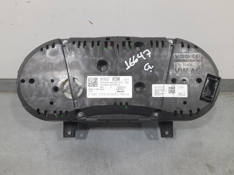 Recambio de cuadro instrumentos para audi a3 sportback (8va, 8vf) 1.6 tdi referencia OEM IAM 8V0920873M  