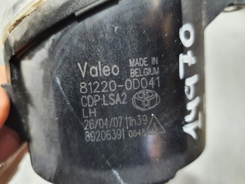 Recambio de faro antiniebla izquierdo para toyota auris sport referencia OEM IAM 812200D041 89206391 VALEO
