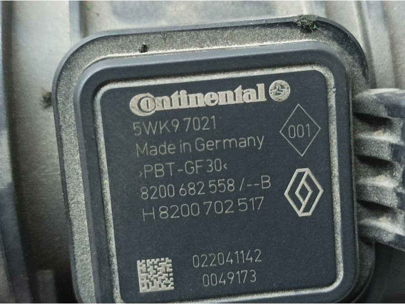 Recambio de caudalimetro para renault laguna iii authentique referencia OEM IAM 8200702517 5WK97021 CONTINENTAL