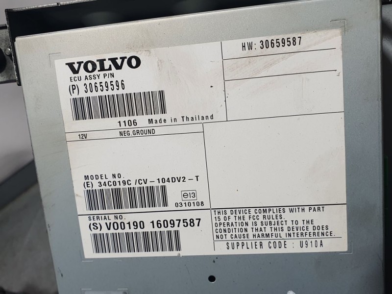 Recambio de modulo electronico para volvo xc60 kinetic awd referencia OEM IAM 30659596  