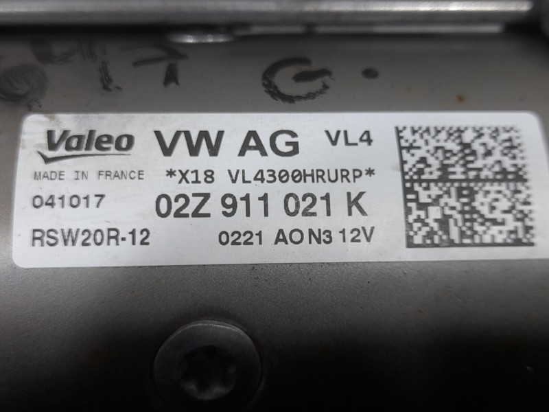 Recambio de motor arranque para audi a3 sportback (8va, 8vf) 1.6 tdi referencia OEM IAM 02Z911021K 041017 VALEO