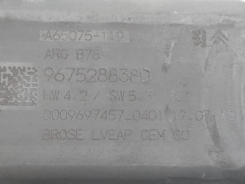 Recambio de elevalunas trasero izquierdo para citroën c4 picasso ii 1.6 bluehdi 120 referencia OEM IAM 9675288380 A65075119 