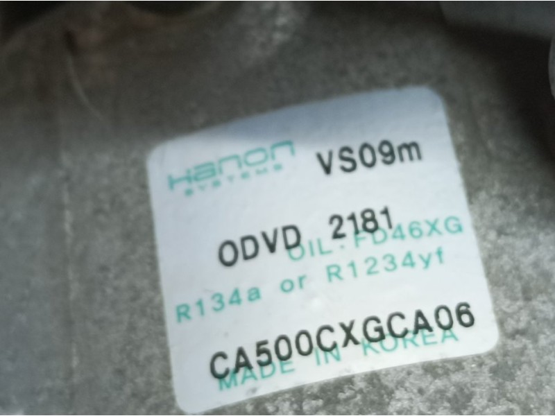Recambio de compresor aire acondicionado para kia picanto (ja) attract referencia OEM IAM CA500CXGCA06 ODVD2181 HANON