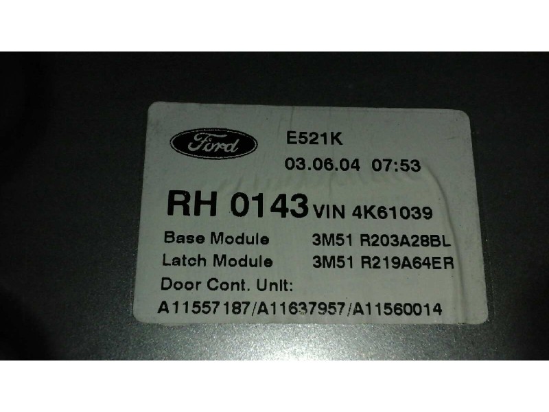 Recambio de elevalunas delantero derecho para ford focus c-max (cap) 1.6 tdci cat referencia OEM IAM 3M51R203A28BL 2 PINS ELECTR