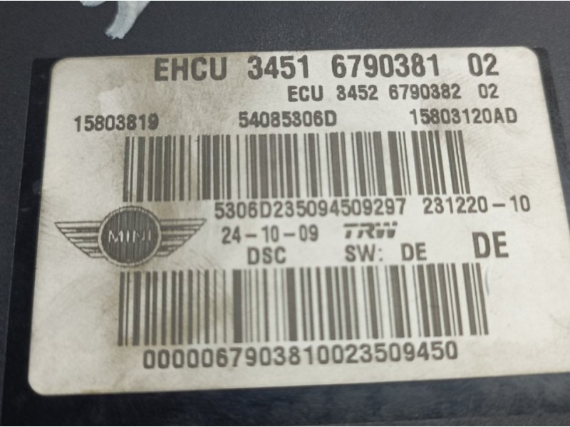 Recambio de abs para mini mini (r56) cooper d referencia OEM IAM 34519790381 54085306D TRW