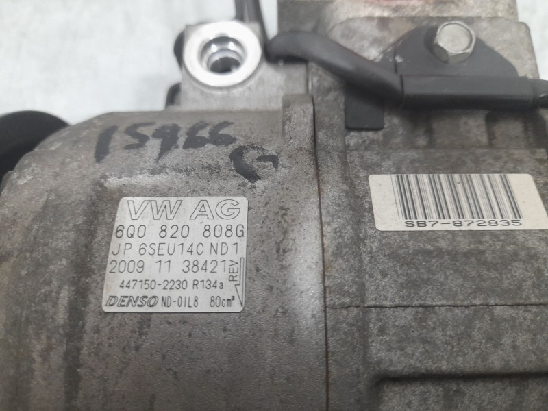 Recambio de compresor aire acondicionado para seat ibiza (6j5) reference referencia OEM IAM 6Q0820808G 4471502230 DENSO